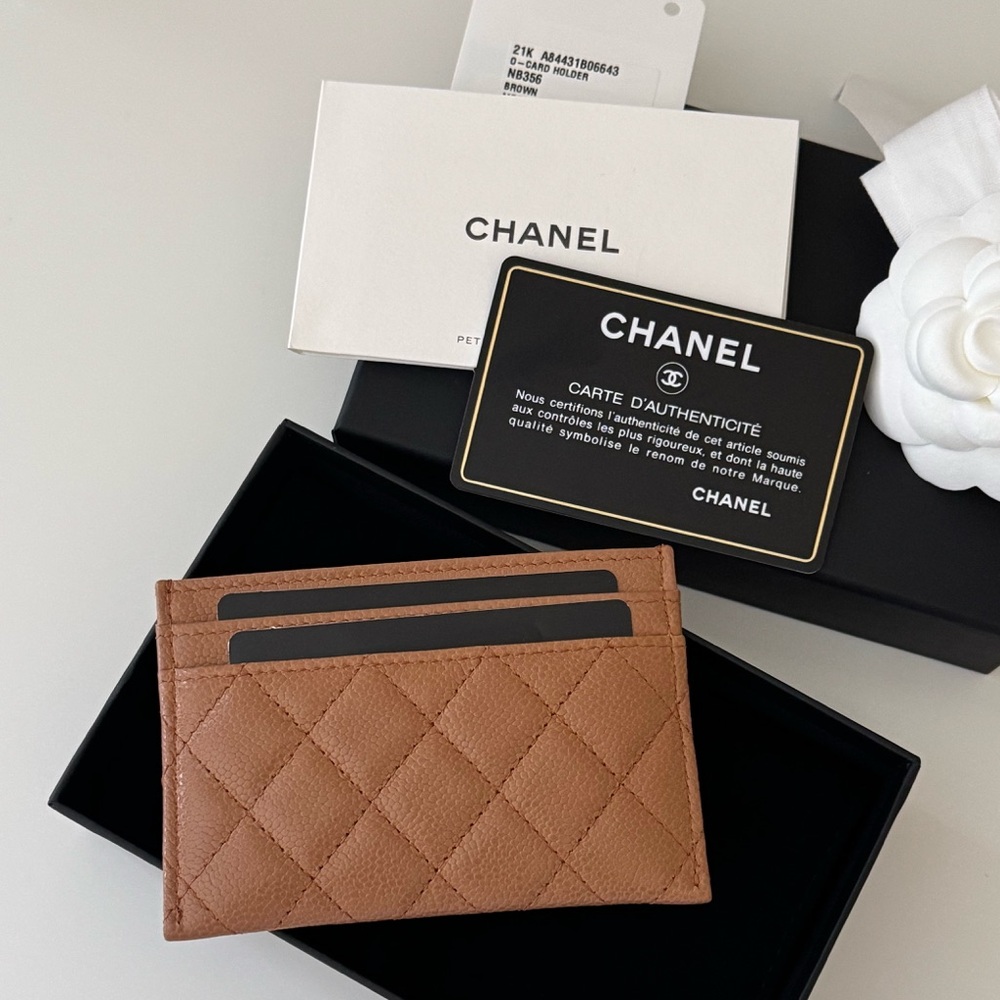 Chanel Boy Card Holder 21K, Brown - Picture 2 of 12